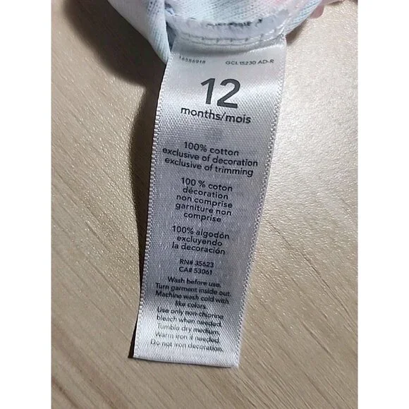 Carter's Baby Girl Sleeveless Romper 12M Stripes Multi Color Heart On Backside - Picture 5 of 6